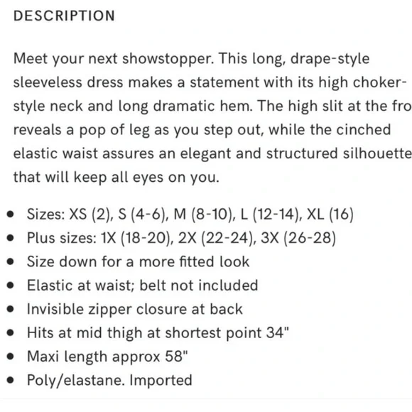 Venus Hi-Low Maxi Dress in black, size XS - Picture 6 of 6